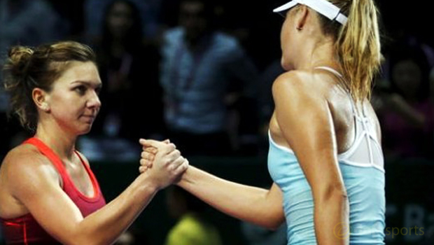 Maria-Sharapova-and-Simona-Halep-Brisbane-International
